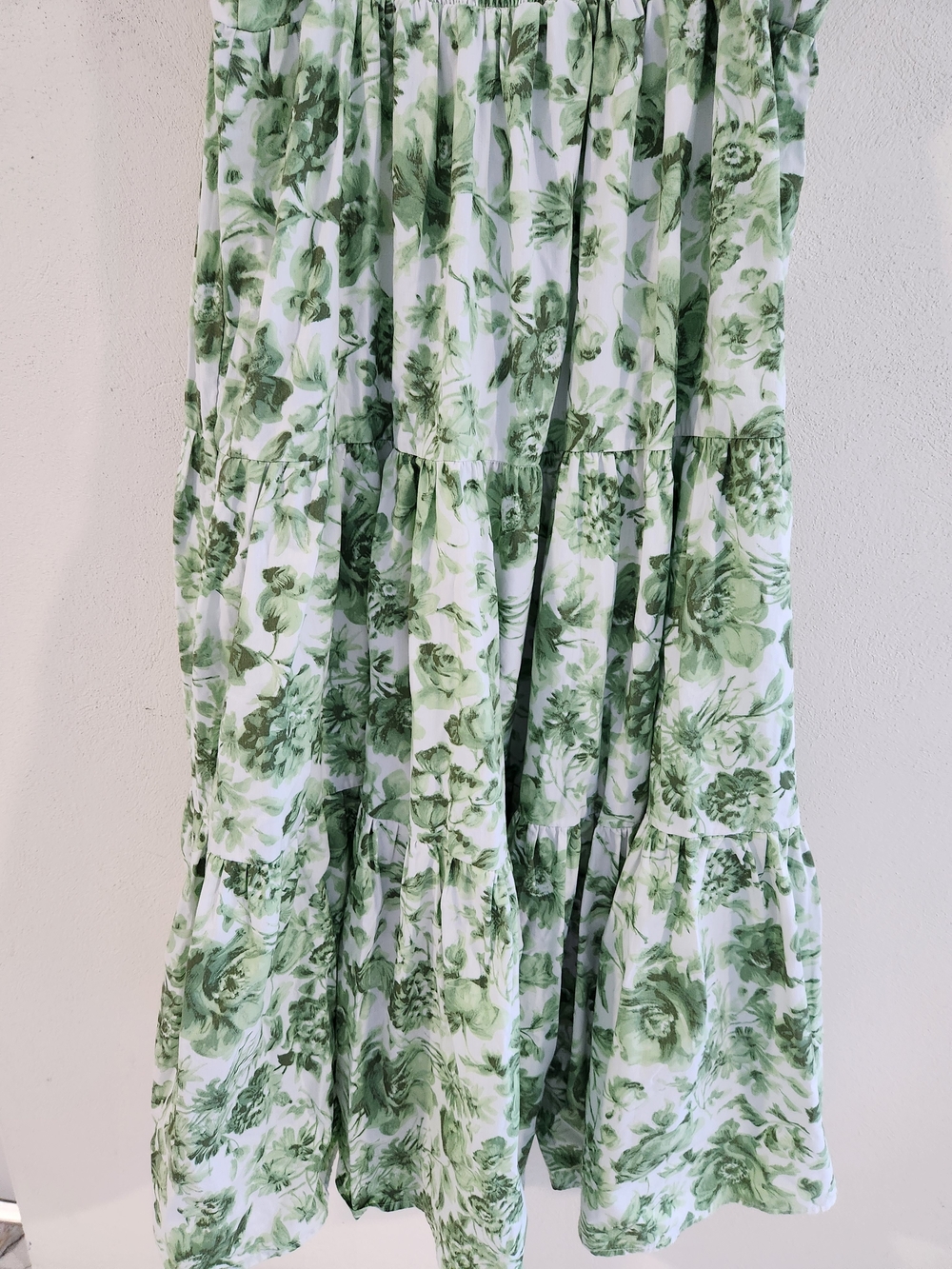 Abercrombie & Fitch Green Floral Tiered Maxi Dress - Picture 5 of 11